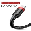 Picture 4/6 -Baseus Cafule Cable Durable Nylon Braided Wire USB / Lightning QC3.0 2A 3M black-red (CALKLF-R91)