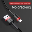 Picture 6/6 -Baseus Cafule Cable Durable Nylon Braided Wire USB / Lightning QC3.0 2A 3M black-red (CALKLF-R91)