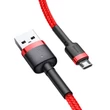 Obraz 5/6 - Dátový a nabíjací kábel Baseus Micro USB Cafule 2,4 A 1 m červený červený (CAMKLF-B09)