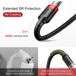 Obraz 5/6 - Cablul de date și încărcare Micro USB Cafule Baseus 1.5A 2m Roșu + Negru (CAMKLF-C91)