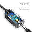 Kép 3/6 - Baseus L45 USB-C apa - USB-C + 3.5mm Jack anya Adapter kábel - Fekete (CATL45-01)