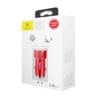 Obraz 2/6 - Baseus Malá skrutka 3,4A Univerzálna inteligentná nabíjačka do auta, 2x USB, červená (CAXLD-C09)