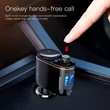 Kép 6/6 - Baseus Locomotive Bluetooth FM Transmitter Transzmitter és autós töltő 2 USB aljzattal MP3 fekete (CCALL-RH01)