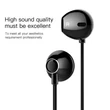 Kép 4/6 - Baseus Encok H06 fülhallgató lateral-in-ear, mini jack, vezetékes, fekete (NGH06-01)