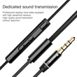Kép 5/6 - Baseus Encok H06 fülhallgató lateral-in-ear, mini jack, vezetékes, fekete (NGH06-01)