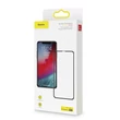 Kép 2/6 - Baseus iPhone 11 0.3mm Edzett üveg kijelzővédő üveg (2db) Fekete kerettel (SGAPIPH61S-KC01)