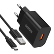 Picture 3/7 -Choetech Q5003 18W QC 3.0 Fast Charger Wall Charger Adapter + USB-C cable