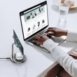 Kép 4/6 - CHOETECH T575-S 2 in 1 MagSafe állványos vezeték nélküli gyorstöltő 15W iPhpne 12 / Airpods kompatibilis (Szürke)