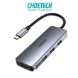 Obraz 1/8 - Choetech HUB-M19 7 v 1 Multiport USB C HUB Adaptér 3x USB 3.0 HDMI Čítačka kariet Micro SD / SD