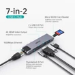 Kép 2/9 - Choetech dokkolóállomás Apple MacBook Pro adapterhez HUB USB Type C 7in2 100W PD szürke (HUB-M24)