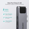 Kép 3/9 - Choetech dokkolóállomás Apple MacBook Pro adapterhez HUB USB Type C 7in2 100W PD szürke (HUB-M24)
