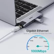 Kép 7/9 - Choetech dokkolóállomás Apple MacBook Pro adapterhez HUB USB Type C 7in2 100W PD szürke (HUB-M24)