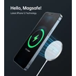 Obraz 6/8 - Choetech 15 W magnetická bezdrôtová nabíjačka Qi (kompatibilná s MagSafe), biela (T517-F), strieborný stojan