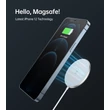 Obraz 7/8 - Choetech 15 W magnetická bezdrôtová nabíjačka Qi (kompatibilná s MagSafe), biela (T517-F), strieborný stojan