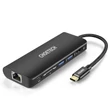 Kép 1/5 - Choetech HUB-M05 6 in 1 Multiport USB-C adapter Hub HDMI USB 3.0 LAN SD