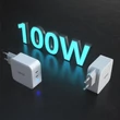 Obraz 4/6 - Choetech PD 100W vysokovýkonný sieťový nabíjací adaptér GaN Dual USB C pre MacBook