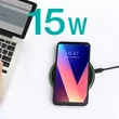 Kép 2/6 - Choetech T559-F USB-C 15W Nagyteljesítményű Üveg borítású Vezeték nélküli gyorstöltő