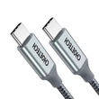 Kép 1/4 - Choetech XCC-1002-GY 100W USB Type C Fonott Strapabíró Gyorstöltésre képes Adat- és töltőkábel