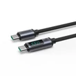 Obraz 5/6 - Joyroom Prism Series A16 USB-C / USB-C 100W 1.2m Kábel s LED Displejom - Čierna