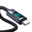 Obraz 6/6 - Joyroom Prism Series A16 USB-C / USB-C 100W 1.2m Kábel s LED Displejom - Čierna