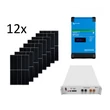 Kép 1/4 - Szigetüzemű napelemes MPPT rendszer csomag / szett Victron Energy EASYSOLAR-II 48V 5000VA / 4000W PYTES E-BOX Energiatároló 12x405W napelem