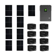 Kép 1/4 - Szigetüzemű napelemes MPPT rendszer csomag / szett 48V DC 3000W AGM 100Ah Akkumulátor 8db 9x405W napelem