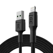 Kép 1/5 - Green Cell GC PowerStream USB-A - Lightning 200cm quick charge Apple 2.4A Adat és töltőkábel