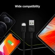 Kép 4/5 - Green Cell Ray USB Adat és töltőkábel - Lightning 200cm fehér LED háttérvilágítással, gyors töltésű Apple 2.4A