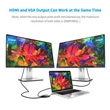 Obraz 2/4 - Choetech HUB-M17 2 v 1 USB C konvertor HDMI VGA USB C
