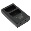 Obraz 3/6 - Berenstargh Dvojitá LCD USB nabíjačka pre Olympus BLX-1 OM-1