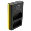 Obraz 2/5 - PATONA Dual LCD USB nabíjačka pre Nikon EN-EL3e Olympus BLM1 BLM5 Pentax D-LI50