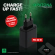 Obraz 4/5 - PATONA Premium PD36W Adapter  5V/3A 9V/2A 12V/1.5A 1xUSB-C 1xUSB-A PD3.0 QC3.0