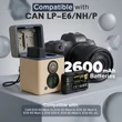 Imagine 4/7 - PATONA PROTECT Retro Dual Charger Box incl. 2x Baterii pentru Canon LP-E6P/NH