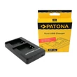 Kép 1/5 - PATONA kettős töltő Ricoh DB-120 GR IV-hez, USB-C kábellel együtt
