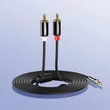 Kép 5/6 - Ugreen 3.5mm mini jack to 2RCA audio kábel 3m - Fekete (10590)