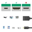 Kép 4/6 - Ugreen HDMI (anya) to Micro HDMI (apa) adapter kábel 19 pin 20cm - Fekete (20134)