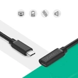 Kép 3/6 - Ugreen USB Type C 3.1 (anya) - USB Type C 3.1 (apa) hosszabbító kábel 0,5 m - Fekete (40574)