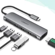 Kép 2/6 - Ugreen multifunkcionális HUB USB Typ C 3.0 Power Delivery 3x USB 3.0 / HDMI - Szürke (50209)