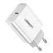 Kép 1/6 - Ugreen USB C Power Delivery 3.0 Quick Charge 4.0+ gyorstöltős hálózati fali töltő 18W 3A - Fehér (60450)
