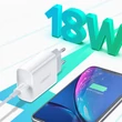 Kép 2/6 - Ugreen USB C Power Delivery 3.0 Quick Charge 4.0+ gyorstöltős hálózati fali töltő 18W 3A - Fehér (60450)