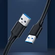 Obraz 4/6 - UgreenXXX Kábel USB 3.0 (samec) na USB 3.0 (samec) 2 m - sivý (60526)