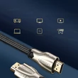 Obraz 3/6 - UgreenXXX HDMI odolný textilný kábel 19 pin 1.4v 4K 60Hz 3D 30AWG 5m - zlatý (11193)
