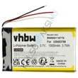 Kép 1/7 - VHBW MP3-lejátszó csere akkumulátor Sony US453759-hez - 1000 mAh 3,7 V Li-polimer