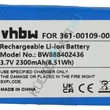 Kép 3/7 - VHBW GPS csere akkumulátor Garmin 361-00109-05, 361-00109-00 - 2300 mAh, 3,7 V