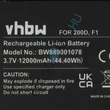 Kép 3/7 - VHBW DAB rádiós csere akkumulátor a Pure ChargePAK F1, F1-hez - 12000 mAh 3,7 V Li-Ion