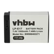 Kép 1/5 - VHBW Canon LP-E17 akkumulátor - 1000mAh, 7.4V, Li-Ion USB C aljzattal