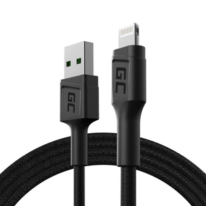 Green Cell GC PowerStream USB-A - Lightning 120cm rýchle nabíjanie Apple 2.4A Dátový a nabíjací kábel