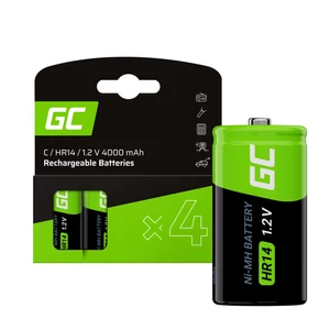 Green Cell akkumulátor 4x C R14 HR14 Ni-MH 1.2V 4000mAh