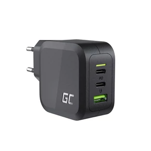 Green Cell GaN PowerGaN Fast Charger 2x USB-C PD + 1x QC 3.0 65W EU (black)