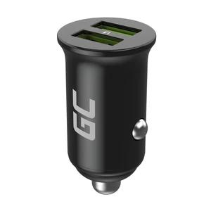 Green Cell PowerRide Nano 36 USB Car Charger 36W 2x USB-A, Ultra Charge Fast Charging, For 12V and 24V Sockets